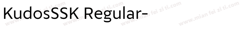 KudosSSK Regular字体转换